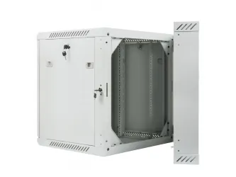 Szafa instalacyjna dwusekcyjna RACK wisząca 19'' 12U 600x600 drzwi szklane Lanberg - szara