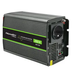 Przetwornica napięcia Qoltec Monolith 24V/230V 1000W/2000W USB Czysty Sinus