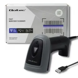 Czytnik kodów kreskowych 1D i QR 2D Qoltec USB