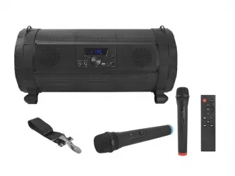 Podświetlany głośnik kolumna Bluetooth LTC Power Audio ACTIV ROCK PA300 SD USB FM REC MIC + pilot + 2 mikrofony bezprzewodowe