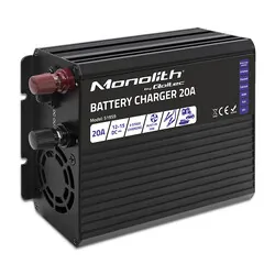 Inteligentna ładowarka do akumulatorów LiFePO4 AGM GEL SLA Qoltec Monolith 20A 12V