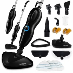 Mop parowy Zeegma Puur 1500 W 370 ml + 8 końcówek + 4 nakładki mikrofibra