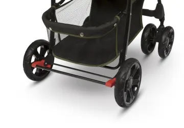 Wózek spacerowy LIONELO EMMA PLUS + tacka i uchwyt na kubek + torba - Forest Green limitowana edycja