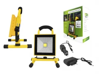 Przenośna lampa robocza LED LTC 20W SLIM IP44 akumulator 2x2.2Ah 6000K 230V/12V samochodowa zewnętrzna
