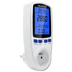 Watomierz licznik zużycia energii PM0626 Qoltec 3680W 16A LCD