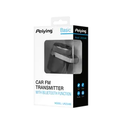 Podświetlany transmiter FM samochodowy z zestawem głośnomówiącym Peiying Bluetooth USB QC   USB-C PD