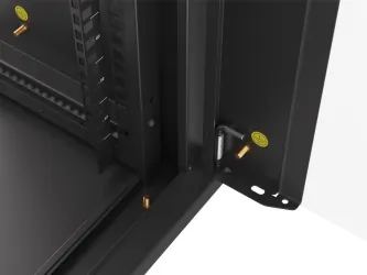 Szafa instalacyjna RACK wisząca 19'' 18U 570x450 drzwi szklane Lanberg - czarna