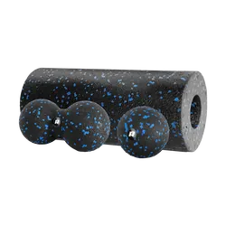 Wałek do masażu roller   piłka   duobal REBEL ACTIVE - zestaw 3 elementy