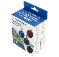Głośnik przenośny Bluetooth Esperanza COUNTRY czarno-czerwony