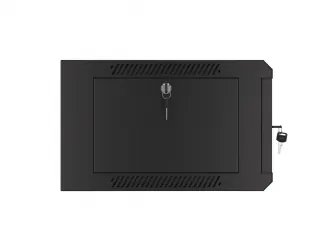 Szafa instalacyjna RACK wisząca 19&#039;&#039; 15U 570x450 drzwi szklane szybki montaż Lanberg (flat pack) - czarna