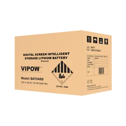 Akumulator żelowy LiFePO4 VIPOW Bluetooth 12V 100Ah BMS