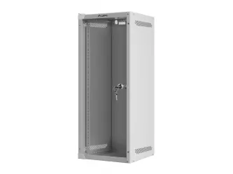 Szafa instalacyjna RACK wisząca 10'' 15U 280x310 drzwi szklane Lanberg (flat pack) - szara