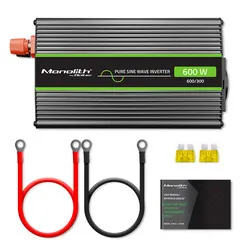 Przetwornica napięcia Qoltec Monolith 24V/230V 300W/600W USB Czysty Sinus