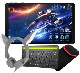 Tablet edukacyjny dla dzieci KIDS 10.1'' z modemem 4G LTE + etui + słuchawki + klawiatura
