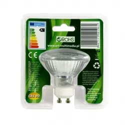 Żarówka LED GU10 1,2W AC230V, 100lm,WW,blister