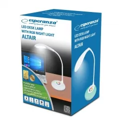 Lampka biurkowa LED RGB Esperanza ALTAIR 256 kolorów podświetlania