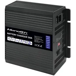 Inteligentna ładowarka do akumulatorów LiFePO4 AGM GEL SLA Qoltec Monolith 50A 12V