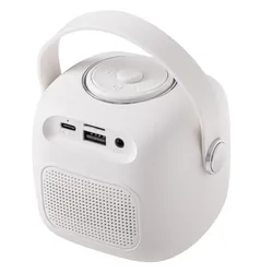 Głośnik przenośny do karaoke z mikrofonem bezprzewodowym  Adler AD 1199 SD USB AUX Bluetooth - biały
