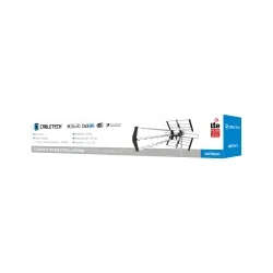 Antena kierunkowa zewnętrzna Cabletech do cyfrowej TV naziemnej HD DVB-T2 Filtr LTE + wzmacniacz