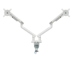Uchwyt biurkowy gazowy do 2 monitorów LED/LCD 17-32 cala + 2xUSB - ART L-20GD biały
