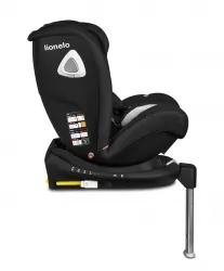 Fotelik samochodowy przód tył LIONELO BRAAM 0-36 KG ISOFIX + noga - kolor czarny