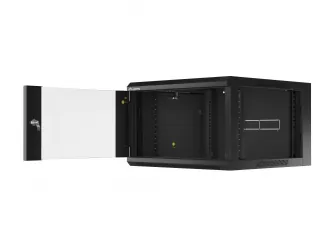 Szafa instalacyjna RACK wisząca 19'' 6U 570x600 drzwi szklane Lanberg  - czarna