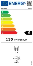 Chłodziarka do wina Gerlach GL 8079 na 24 butelki 60 L