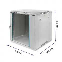 Szafa instalacyjna RACK Qoltec 19&#039;&#039; 12U 600 x 635 x 600 - szara