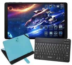 Tablet edukacyjny dla chłopca KIDS 10.1'' z modemem 4G LTE + klawiatura + niebieskie etui