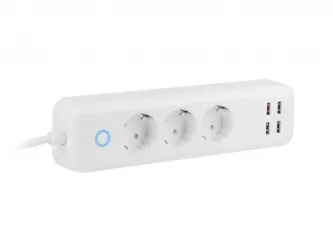 Listwa przedłużacz Smart Home Lanberg WiFi 1.8m 3x SCHUKO 10A + 4x USB 2.1A biała