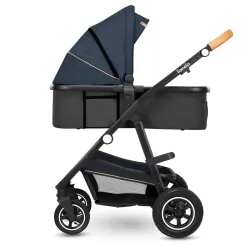 Wózek wielofunkcyjny LIONELO AMBER 2 w 1 spacerówka + gondola + torba + akcesoria - granatowy