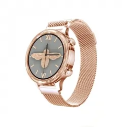 Zegarek sportowy smartwatch SENBONO LADY M3 z metalowa kopertą IP68 pulsoksymetr - złoty