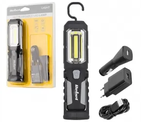 Lampa warsztatowa Rebel LED magnetyczna z akumulatorem + 2 ładowarki