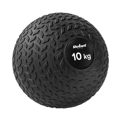 Mała piłka lekarska do ćwiczeń rehabilitacyjna Slam Ball 23cm 10kg REBEL ACTIVE