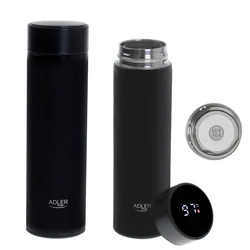 Termos z wyświetlaczem temperatury LED 473ml Adler AD 4506bk czarny