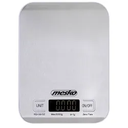 Elektroniczna metalowa waga kuchenna inox Mesko MS 3169 white do 5 kg