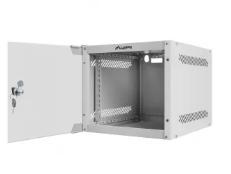 Szafa instalacyjna RACK wisząca 10&#039;&#039; 4U 280x310 drzwi szklane Lanberg (flat pack) - szara