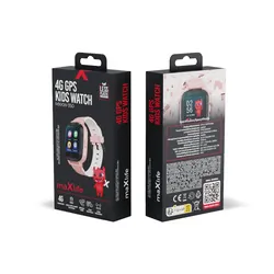 Zegarek smartwatch Maxlife MXKW-350 GPS WiFi dla dzieci różowy