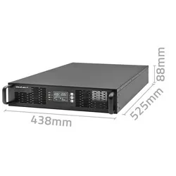Zasilacz awaryjny UPS RACK Qoltec 3kVA 3000W On-line LCD Power Factory 1.0 SINUS