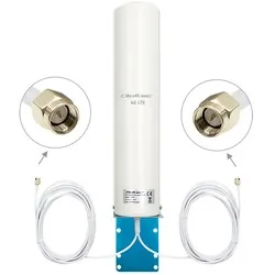 Antena zewnętrzna 4G LTE Qoltec dookólna DUAL 12dBi