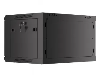 Szafa instalacyjna RACK V2 wisząca 19'' 6U 600x450 drzwi szklane Lanberg  - czarna