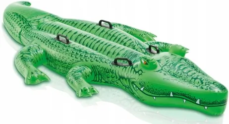 Materac zabawka do pływania dmuchany krokodyl aligator XXL INTEX 203cm x 114cm 
