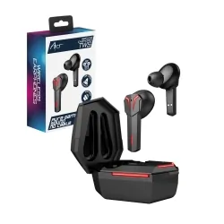 Bezprzewodowe podświetlane słuchawki bluetooth douszne TWS ART z mikrofonem czarne