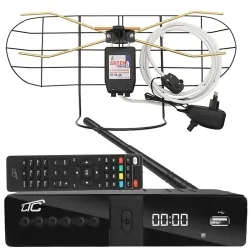 Cyfrowy zestaw telewizji naziemnej DVB-T tuner cyfrowy LTC DVB-T2 WiFi HEVC H.265 + antena pokojowa