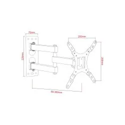 Uchwyt do telewizora LCD/LED 17-42 cala 25KG AR-57A ART regulacja pion poziom wieszak