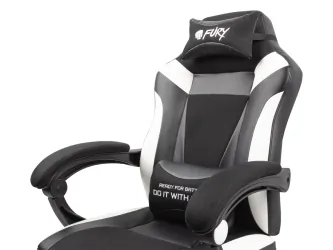 Fotel GAMINGOWY FURY AVENGER M+ czarno -biały