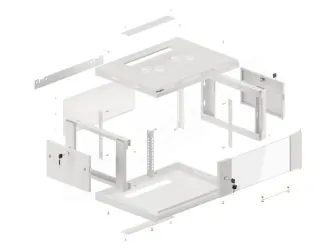 Szafa instalacyjna RACK V2 wisząca 19&#039;&#039; 4U 600x450 drzwi szklane Lanberg  - szara