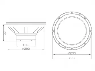 Głośnik niskotonowy uniwersalny BLOW Y-300 4Ohm 