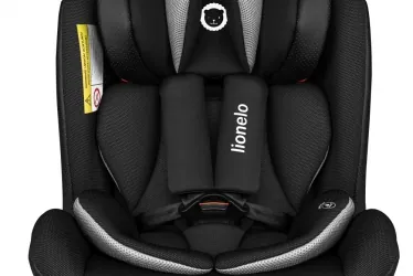Fotelik samochodowy przód tył LIONELO BRAAM 0-36 KG ISOFIX + noga - kolor czarny