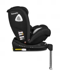 Fotelik samochodowy przód tył LIONELO BRAAM 0-36 KG ISOFIX + noga - kolor czarny